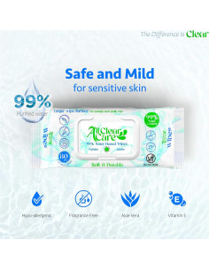 Toallitas Hipoalergénicas All Clear Care 480 Unidades Sin Fragancia 2