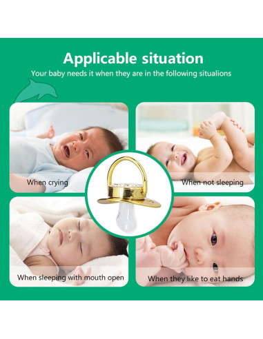 Chupete Personalizado Dorado para Bebé con Clip y Cubierta