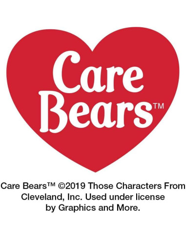 Babero de bebé Care Bears rosa 100% algodón con cierre