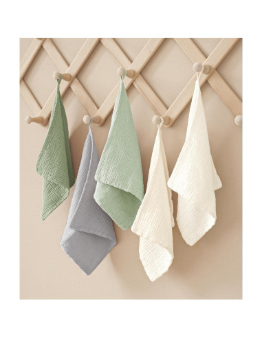 Toallitas de Muselina para Bebés Konssy - 10 Unidades 100% Algodón