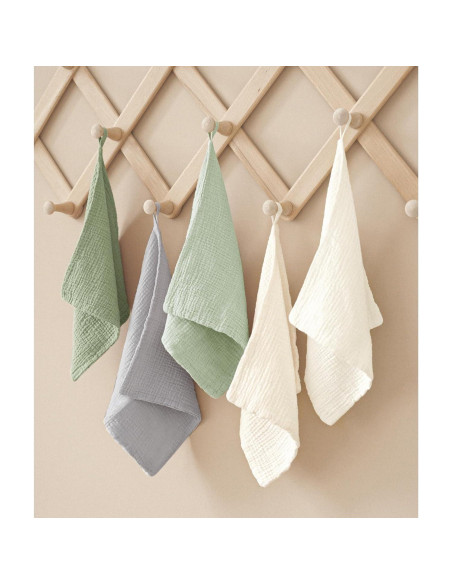 Toallitas de Muselina para Bebés Konssy - 10 Unidades 100% Algodón