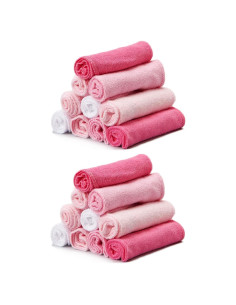 Juego de Toallitas de Lavado Spasilk para Bebés 20 Piezas Rosa