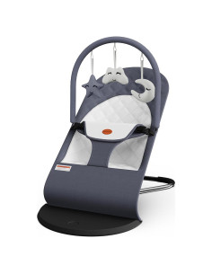 Asiento de rebote portátil para bebés 0-18 meses - Gris