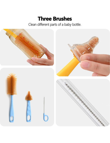 Kit de Cepillos Limpiadores de Biberones Ismosm Azul