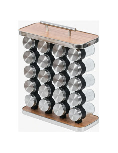 Organizador de Especias WYZJAZLE 20 Tarros Acero Inoxidable