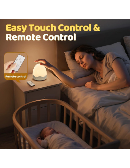 Luz Nocturna para Bebés COOLNIGHT, 10 Colores, Recargable, Control Remoto Luz Nocturna para Bebés COOLNIGHT, 10 Colores, Recargable, Control Remoto