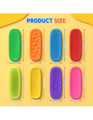 8 Juguetes Sensoriales Antiestrés Silicona Changsha 2.54cm