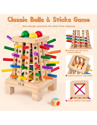 Juego de Mesa Montessori WhimsiPlay para Niños 3-6 Años