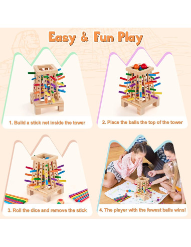 Juego de Mesa Montessori WhimsiPlay para Niños 3-6 Años