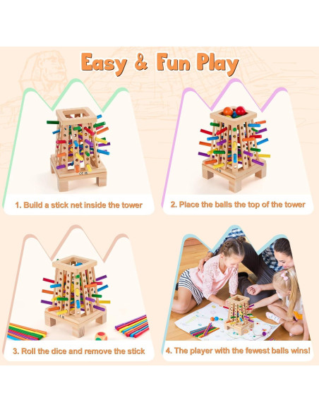 Juego de Mesa Montessori WhimsiPlay para Niños 3-6 Años Juego de Mesa Montessori WhimsiPlay para Niños 3-6 Años