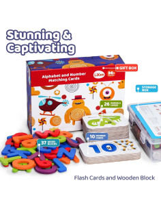 Tarjetas Didácticas de Alfabeto y Números LiKee - 36 Piezas 2