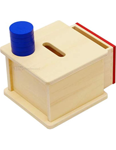 Caja de Monedas Montessori Elite con 5 Monedas de Madera