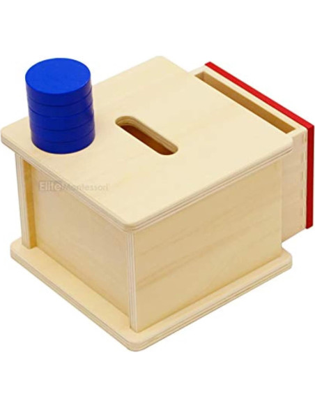 Caja de Monedas Montessori Elite con 5 Monedas de Madera