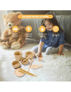 Juguetes Sensoriales Montessori MONT PLEASANT - 11 Piezas de Madera 2