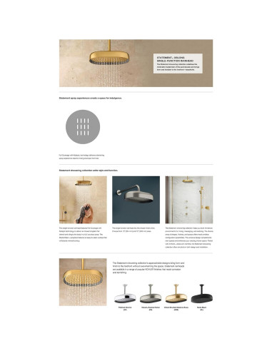 Cabezal de Ducha de Lluvia Kohler 14" Cromo Pulido