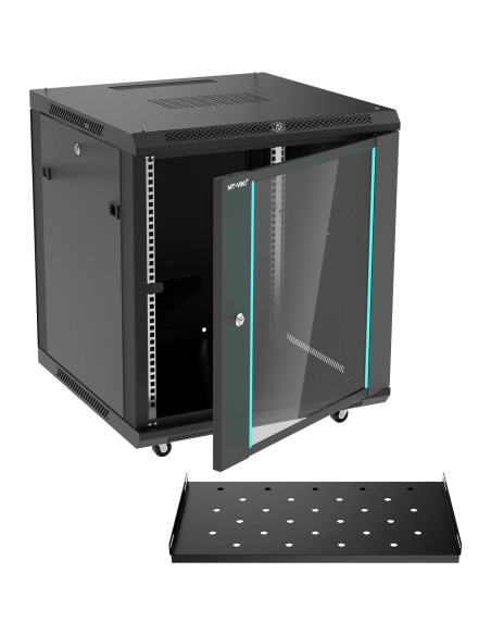 Consola KVM LCD 8 Puertos VGA MT-VIKI + Gabinete Rack 12U