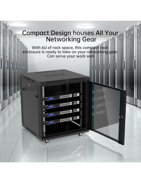 Consola KVM LCD 8 Puertos VGA MT-VIKI + Gabinete Rack 12U