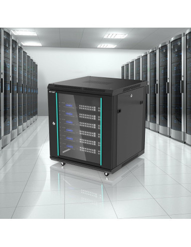 Consola KVM LCD 8 Puertos VGA MT-VIKI + Gabinete Rack 12U