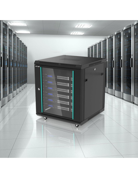 Consola KVM LCD 8 Puertos VGA MT-VIKI + Gabinete Rack 12U