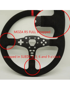 Volante de carreras 33cm Obokidlyamor fibra de carbono 2