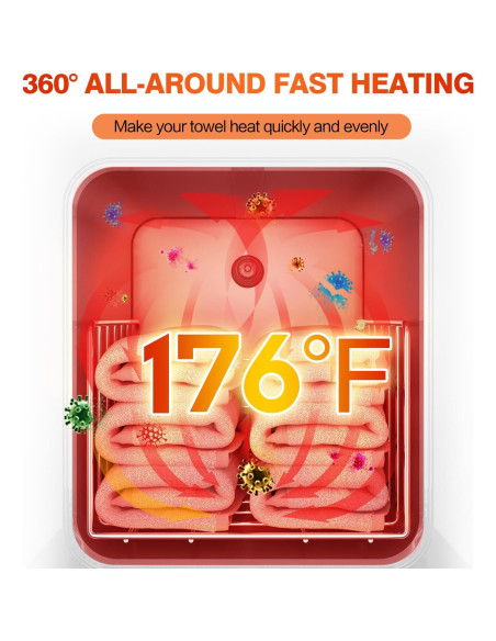 Armario Calentador de Toallas StateRiver 5L Blanco para Spa