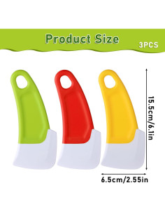 Juego de 3 Raspadores de Silicona TIESOME para Cocina 2