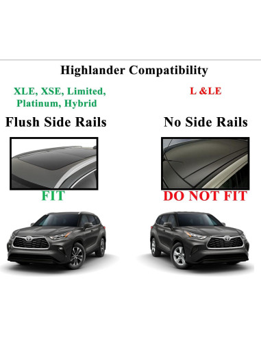 Barras de techo BrightLines para Toyota Highlander 2020-2025