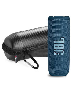 Altavoz Portátil JBL Flip 6 Impermeable + Funda Carbono Azul