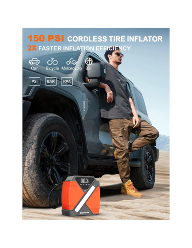 Arrancador de coche portátil SmartSafe SJS33 4000A 24000mAh