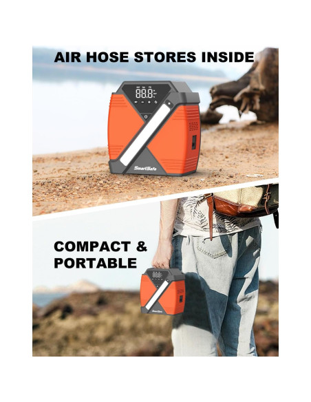 Arrancador de coche portátil SmartSafe SJS33 4000A 24000mAh