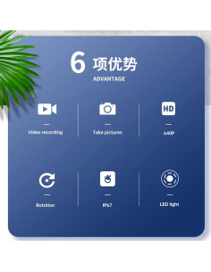 Endoscopio Yunseity 2MP HD IP67 para Android e iOS 5m 2