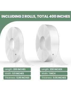 Cinta Doble Cara YUUMEA 10m Alta Resistencia Transparente 2