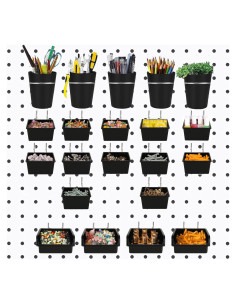 21 Accesorios para Tablero Perforado WOPPLXY - Ganchos y Contenedores