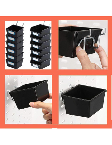 21 Accesorios para Tablero Perforado WOPPLXY - Ganchos y Contenedores