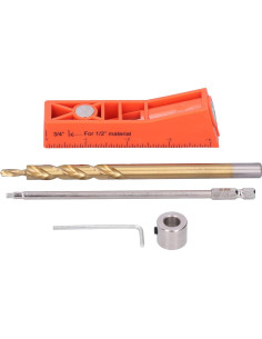 Kit de Plantilla de Agujeros de Pocket Hilitand 2 en 1 Metal 2