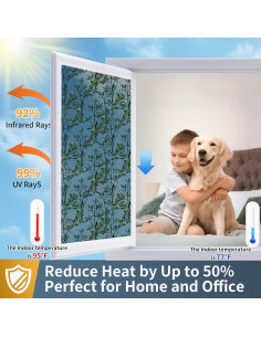 Película de Privacidad para Ventanas COUNTEWOL 44.5x200cm 2