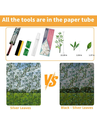 Película de Privacidad para Ventanas COUNTEWOL 44.5x200cm