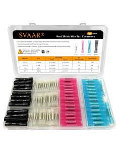 Kit de Conectores de Empalme Termorretráctil SVAAR 210 PCS 26-12 AWG