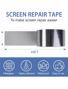 Kit de Reparación de Pantallas MoHern 5 cm x 15 m Adhesivo Fuerte 2