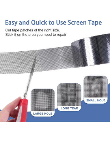 Kit de Reparación de Pantallas MoHern 5 cm x 15 m Adhesivo Fuerte
