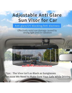 Extensor de Visera de Coche FuKuEn UV 400 Ajustable 33x14.5cm 2
