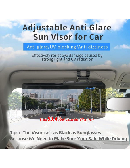 Extensor de Visera de Coche FuKuEn UV 400 Ajustable 33x14.5cm Extensor de Visera de Coche FuKuEn UV 400 Ajustable 33x14.5cm
