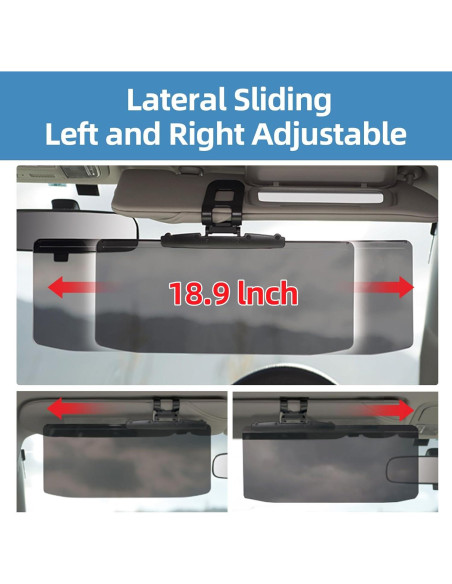 Extensor de Visera de Coche FuKuEn UV 400 Ajustable 33x14.5cm Extensor de Visera de Coche FuKuEn UV 400 Ajustable 33x14.5cm