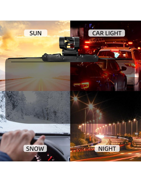 Extensor de Visera de Coche FuKuEn UV 400 Ajustable 33x14.5cm Extensor de Visera de Coche FuKuEn UV 400 Ajustable 33x14.5cm