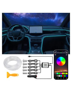 Luces LED de tira HUNGRU 5 en 1 para interiores de coche 599 cm