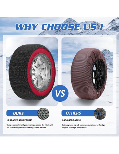 Calcetines de Nieve DoCred XL - Tracción para Neumáticos