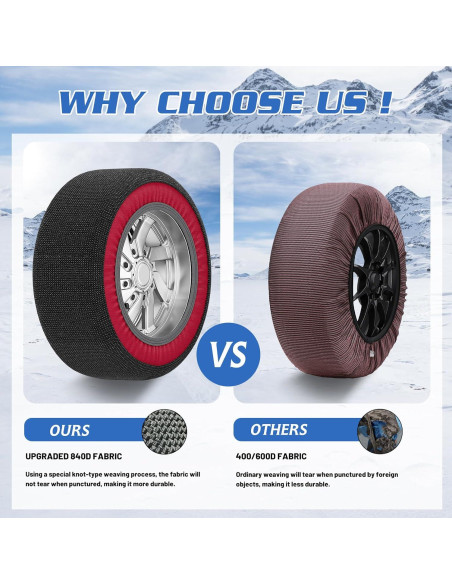 Calcetines de Nieve DoCred XL - Tracción para Neumáticos