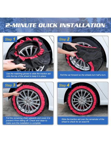 Calcetines de Nieve DoCred XL - Tracción para Neumáticos