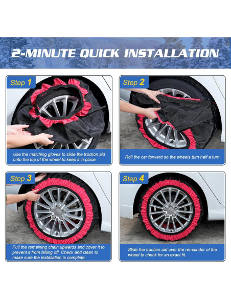 Calcetines de Nieve DoCred XL - Tracción para Neumáticos