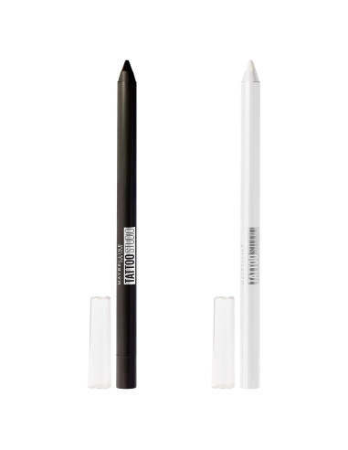 Eyeliner Afilarable Maybelline TattooStudio 2 Piezas Onice y Blanco
